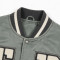 Washed Patchwork towel embroidery applique Varsity Jacket | Screen print TD Moon Letter Vintage Baseball Jacket | Clothing Manufacturer