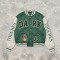 Patchwork Towel Embroidery Applique Screen Print Varsity Jacket | Fire Logo Snap Button Vintage Baseball Jacket | OEM Streetwear