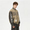 Towel Embroidery Applique Screen Print Washed Jacket | Vintage Khaki Varsity Jacket | Streetwear Manufacturer