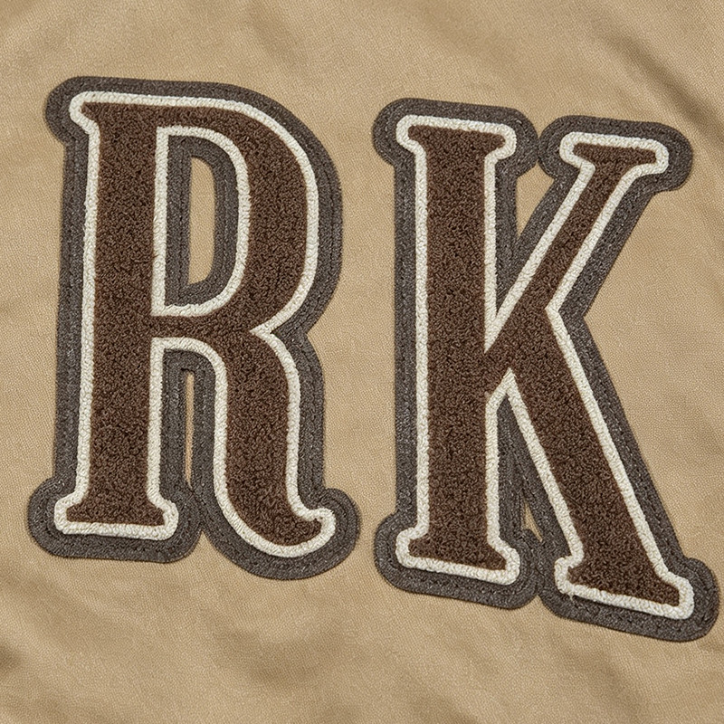 Towel Embroidery Applique Screen Print Washed Jacket