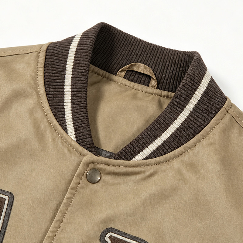 Towel Embroidery Applique Screen Print Washed Jacket