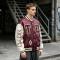 Towel Embroidery Applique Embroidery Screen Print Jacket | Burgundy Satin Vintage Varsity Jacket | OEM Streetwear
