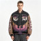 Distressed Washed Patchwork Applique Screen Print Jacket | Vintage Eagle Varsity Jacket | Custom Streetwear
