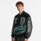 Applique DTG Screen Print Washed Vintage Jacket | Color Block Splicing Street Coat | Custom Streetwear