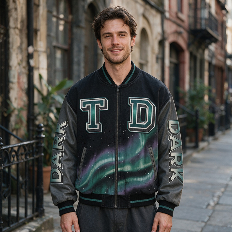 Applique DTG Screen Print Washed Vintage Jacket