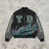 Applique DTG Screen Print Washed Vintage Jacket | Color Block Splicing Street Coat | Custom Streetwear