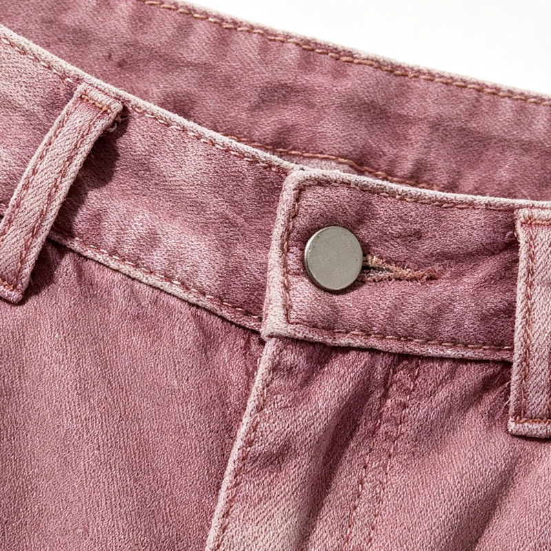 Washed Distressed Abrade Applique Capri Pants
