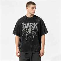 Custom 100% Cotton Vintage Streetwear T-Shirt — Garment Washed with Screen Print