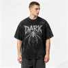Custom 100% Cotton Vintage Streetwear T-Shirt — Garment Washed with Screen Print