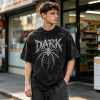 Custom 100% Cotton Vintage Streetwear T-Shirt — Garment Washed with Screen Print