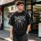 Custom 100% Cotton Vintage Streetwear T-Shirt — Garment Washed with Screen Print