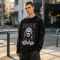 Custom 100% Cotton Vintage Streetwear T-Shirt — Washed with Splicing & Screen Print