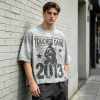 Custom 100% Cotton Vintage Streetwear T-Shirt — Washed with Digital Print