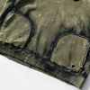 Custom 100% Cotton 380GSM Distressed Vintage Streetwear Hoodie — Spray Dye & Ripped Details