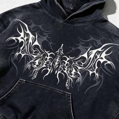 Custom 100% Cotton 420GSM Distressed Vintage Streetwear Hoodie — Screen Print & Ripped