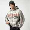 Custom 100% Cotton 450GSM Distressed Vintage Streetwear Hoodie — Direct Print, Spray Dye & Ripped