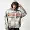Custom 100% Cotton 450GSM Distressed Vintage Streetwear Hoodie — Direct Print, Spray Dye & Ripped