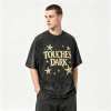 Custom 95% Cotton 5% Spandex Vintage Streetwear T-Shirt — Garment Washed with Screen Print