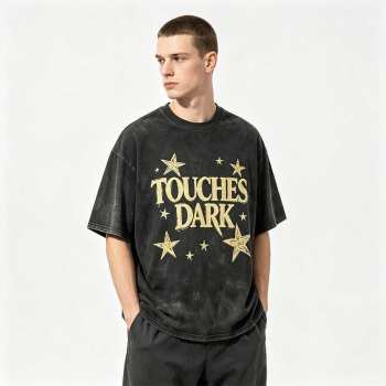Custom 95% Cotton 5% Spandex Vintage Streetwear T-Shirt — Garment Washed with Screen Print