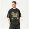 Custom 95% Cotton 5% Spandex Vintage Streetwear T-Shirt — Garment Washed with Screen Print