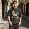 Custom 95% Cotton 5% Spandex Vintage Streetwear T-Shirt — Garment Washed with Screen Print