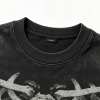 Custom 95% Cotton 5% Spandex Vintage Streetwear T-Shirt — Garment Washed with Screen Print