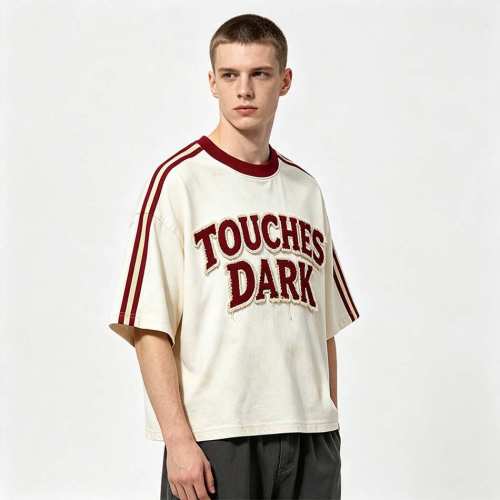 Custom 95% Cotton 5% Spandex Vintage Streetwear T-Shirt — Washed with Patch & Towel Embroidery