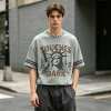 Custom 95% Cotton 5% Spandex Vintage Streetwear T-Shirt — Washed with Rivet & Screen Print