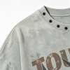 Custom 95% Cotton 5% Spandex Vintage Streetwear T-Shirt — Washed with Rivet & Screen Print