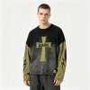 Custom 95% Cotton 5% Spandex Vintage Streetwear T-Shirt — Splicing, Patch, Ripped & Spray Dye