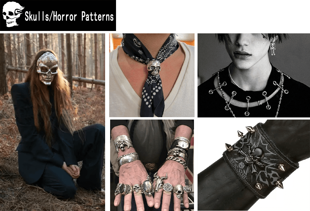 Skulls / Horror Patterns Element