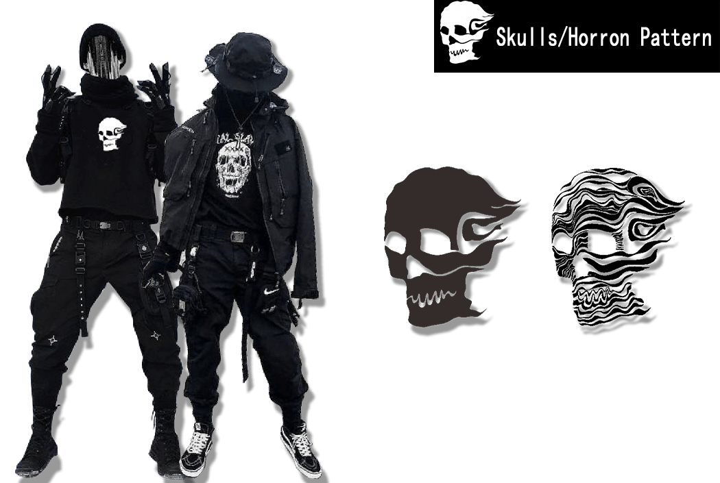 Skulls / Horror Patterns Element