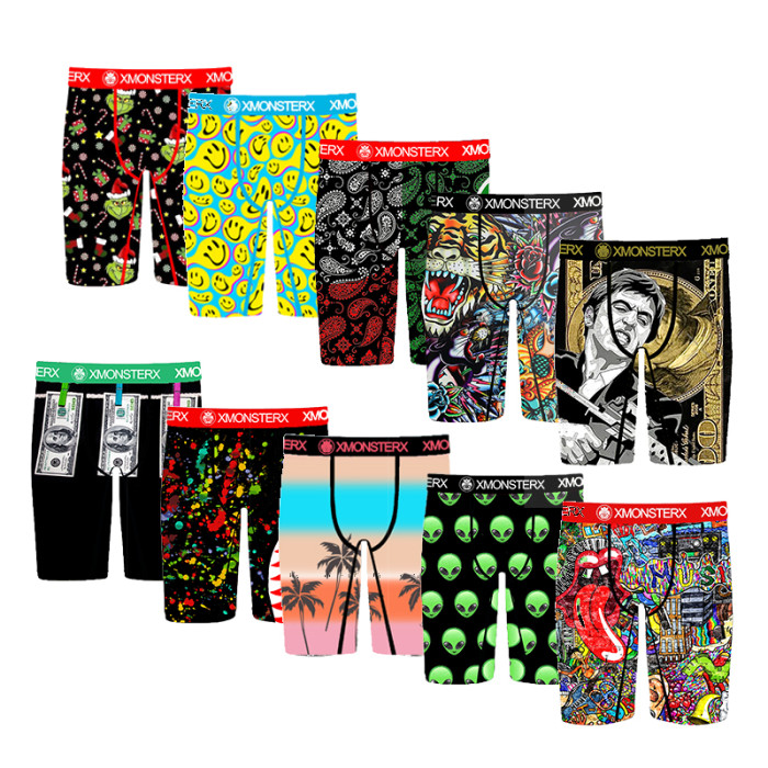 Herren-Boxershorts mit Digitaldruck und elastischem Bund | Atmungsaktive, ultra-bequeme Herrenunterwäsche | Individuelle Herrenunterwäsche mit Logo