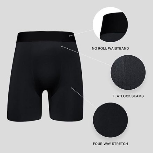 Mens Athletic Long Leg Underwear Mens Boxer Briefs | Wide Extra Soft Microfiber And Elastic Waistband | Men's Underwear For Stylish Looks