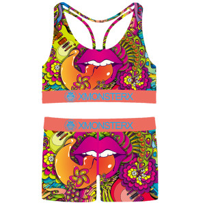 Women's Sports Bra And Boxer Underwear Set | Acerback And Removable Pads | Custom Fit Underwear For Women