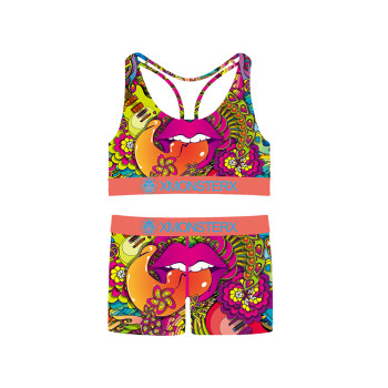 Women's Sports Bra And Boxer Underwear Set | Acerback And Removable Pads | Custom Fit Underwear For Women