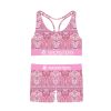 Women’s Sports Bra and Boxer Briefs Underwear Set | Racerback silhouette workout bra | Comfortable underwear set for women