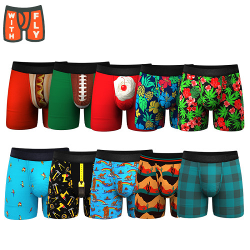 Mens Underwear With Pouch For Balls | Boxer Briefs For Men With Fly | Modal Boxer Briefs With Pouch