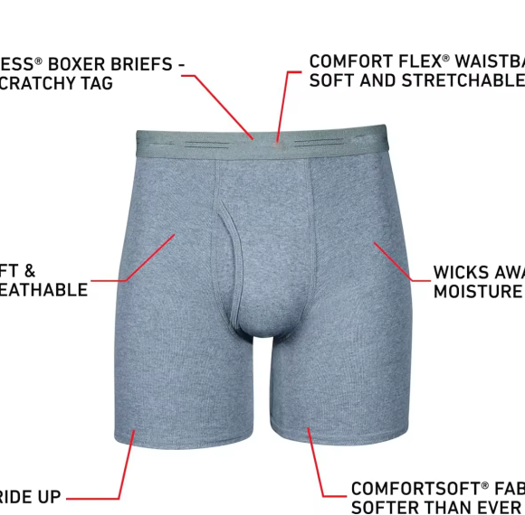Boxer en coton extensible avec braguette | Sous-vêtement respirant et frais | Sous-vêtement ultra-confortable pour homme