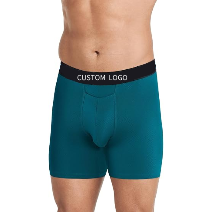 Men's Underwear Sport Stability Pouch Microfiber 6" Boxer Brief | Helps Prevent Chafing | Men's Ultra-Comfortable Underwear