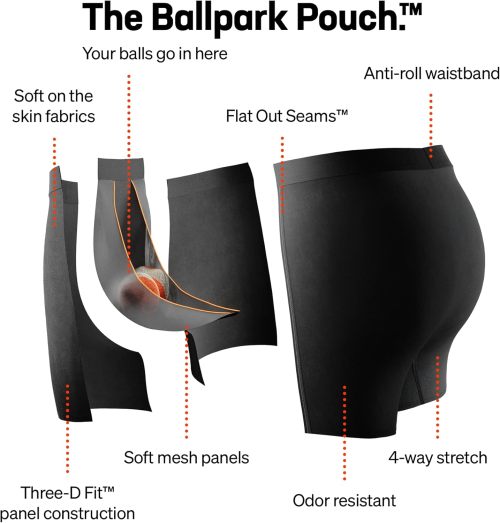 Men Boxer Briefs With Built-In Pocket Support | Ballpark Pouch | Cooling Cotton Men Underwear