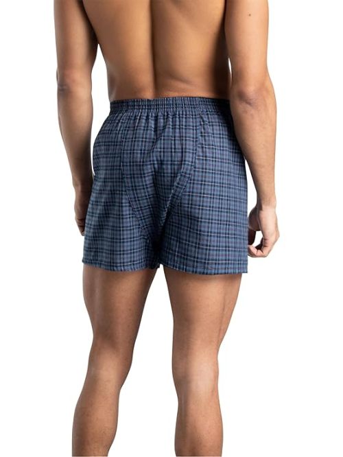 Men's Tag Free Woven Boxer Shorts | Relaxed Fit Moisture Wicking | Assorted Color Multipacks Men's Underwear