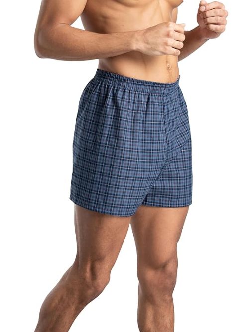 Men's Tag Free Woven Boxer Shorts | Relaxed Fit Moisture Wicking | Assorted Color Multipacks Men's Underwear