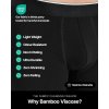 Mens Bamboo Comfortable Boxer Briefs | Cool Moisture Wicking Technology | Athletic Sport Underwear