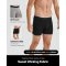 Mens Bamboo Comfortable Boxer Briefs | Cool Moisture Wicking Technology | Athletic Sport Underwear