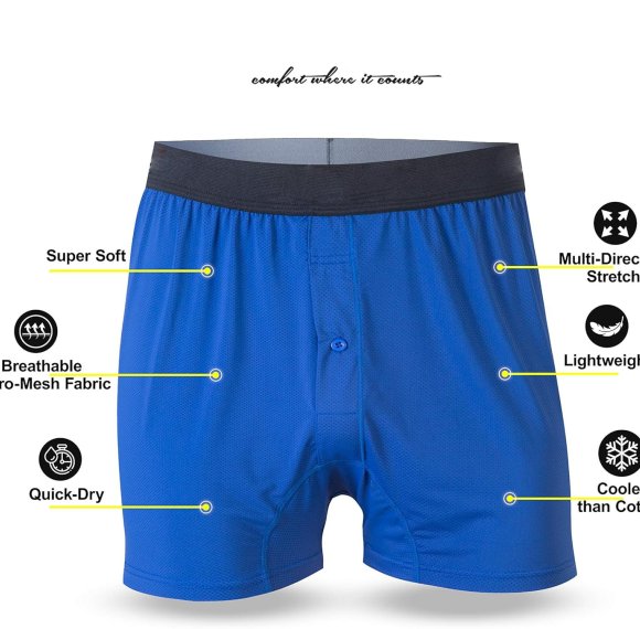 Custom Cool Breathable Men's Performance Boxer | Comfortable Men's Boxer Shorts | Quick-Dry Underwear For Men