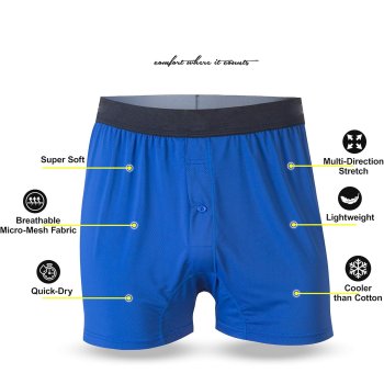 Custom Cool Breathable Men's Performance Boxer | Comfortable Men's Boxer Shorts | Quick-Dry Underwear For Men