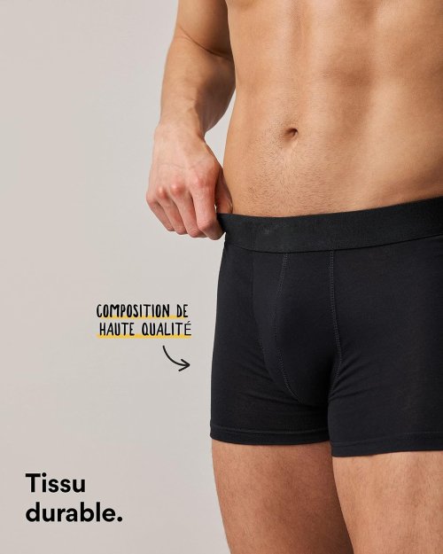 Organic Cotton Men's Boxers with Logo | NO Annoying Label | Comfortable Elastic Waistband Men's Underwear