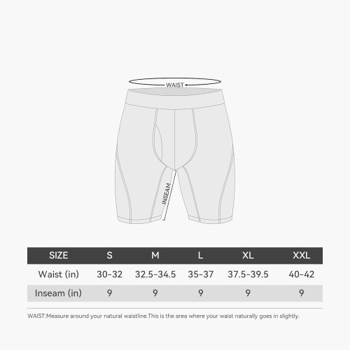 Performance Sports Dry Fit 9inch Boxer Shorts Men | Soft Elastic Waistband | Mens Underwear  Long