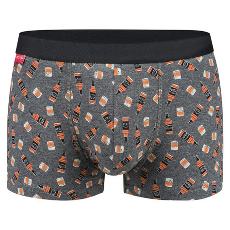 Herren Whisky Boxershorts in Flaschenform | Baumwollunterwäsche | Geschenkidee für Männer